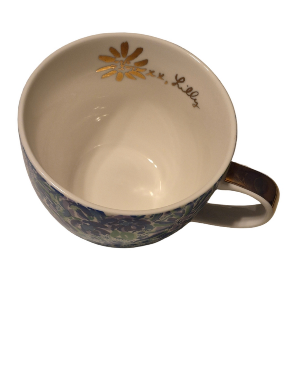 Lilly Pulitzer Lion in The Sun/Lion Around Ceramic Teacup with Gold Accent 12oz
